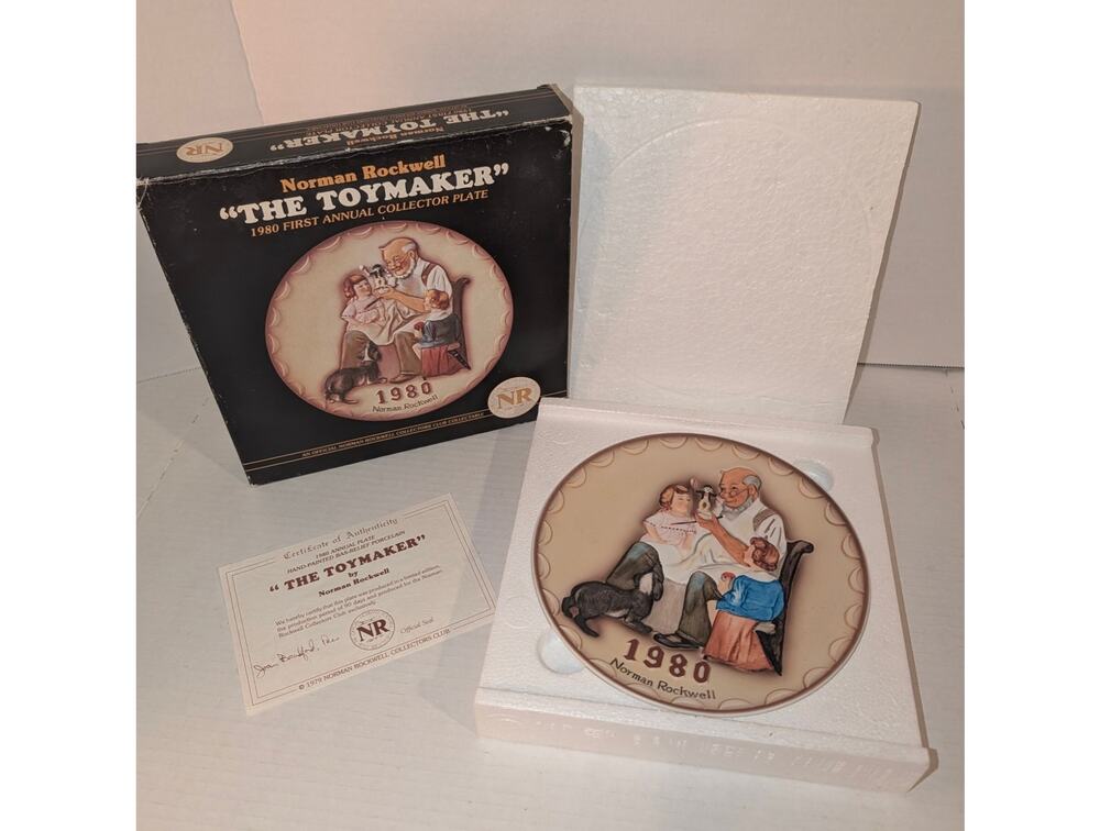 New Norman Rockwell | The Toymaker | 1980 First Annual Plate Collectors Club